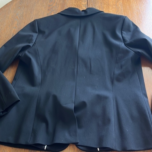 Eddie Bauer Black blazer classic button down front pockets heavy weight size 16 - Picture 11 of 15